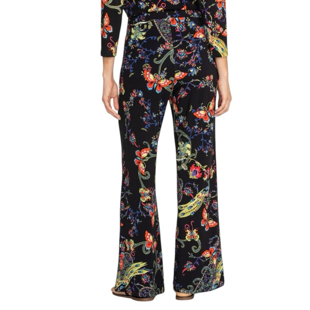 NWT Johnny Was Pottery Wide Leg Pant in Multi Butterfly Floral Print Sz XS - Picture 4 of 16